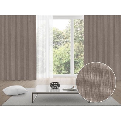 Biante 100% zatemňovací závěs Blackout BKM-303 Šedohnědý melír - šířka 140 cm 140x190 cm – Hledejceny.cz