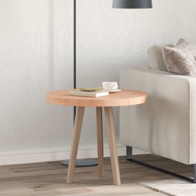 Omaxi 788719 Deska stolu Světle hnědá 60 x 4 cm (kruh) Pevné dubové dřevo – Zboží Dáma