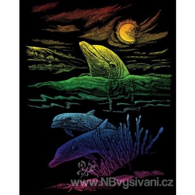 Royal & Langnickel Škrabací obrázek duhový Delfíní útes – Sleviste.cz