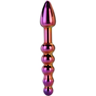 Dream Toys Glamour Glass anální dildo rainbow 18 cm – Zboží Dáma