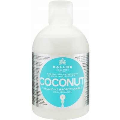 Kallos Nutritive-Hair Strengthening Shampoo vyživující a posilující šampon na vlasy Coconut 1000 ml – Zbozi.Blesk.cz