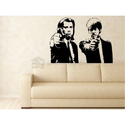 dekorace-steny.cz 251 - Samolepky na zeď - Pulp Fiction - 60 x 80 cm – Zboží Dáma