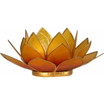 Nefertitis Svícen lotos oranžovožlutý NF10289 - cca 13,5 cm – Sleviste.cz