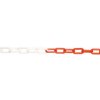 Výstražná páska a řetěz JSP Plastový řetěz 8 mm x 25 m červeno-bílý