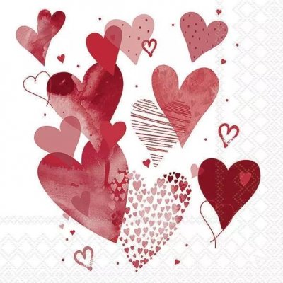 Ubrousek 33x33cm SRDÍČKA – Zbozi.Blesk.cz