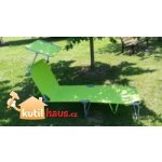 Zahradní plážové skládací lehátko se stříškou Palm zelené – Zboží Dáma