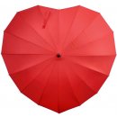 Holový deštník srdce HEART červený