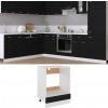 Kuchyňská dolní skříňka zahrada-XL Skříňka na troubu černá 60 x 46 x 81,5 cm dřevotříska