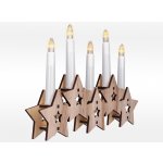 Solight LED dřevěný svícen 5xLED přírodní dřevo 2xAA – Hledejceny.cz