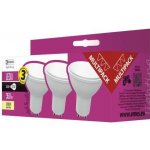 Emos LED žárovka Classic 4,5W GU10, teplá bílá 3ks – Zbozi.Blesk.cz