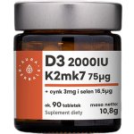 Aura Herbals Vitamin D3 2000IU + K2mk7 + Zinc + Selen 90 tablet – Hledejceny.cz