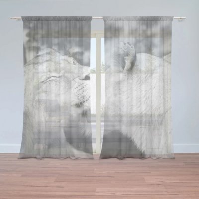 Sablio Záclony Lvice: 2ks 150x250cm – Zboží Mobilmania