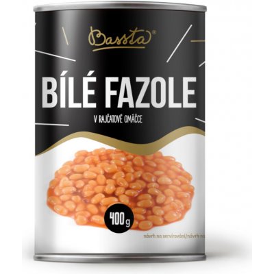 Bassta Bílé fazole v rajčatové omáčce 400 g – Zboží Dáma