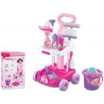 mamido Dětský úklidový vozík s robotickým vysavačem růžový – Zboží Dáma