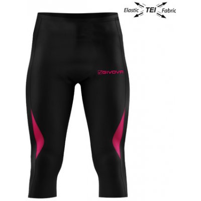 Givova 3/4 legíny RUNNING 1039 černá zářivě růžová – Hledejceny.cz