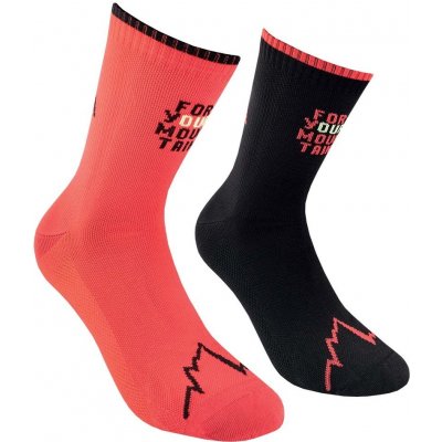 La Sportiva For Your Mountain Socks Black/Sangria