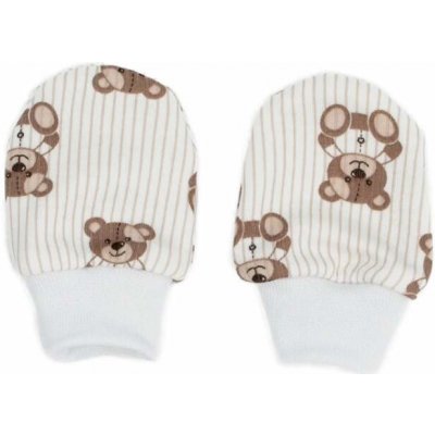 Kojenecké bavlněné rukavičky Méďové hnědá – Zboží Dáma