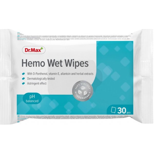 Intimní mycí prostředek Dr.Max Hemo Wet Wipes 30 ks