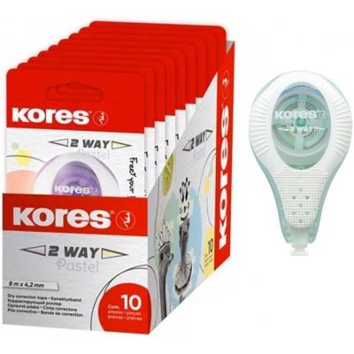 Kores Korekční strojek 2WAY Pastel 8 m x 4,2 mm – Zboží Živě