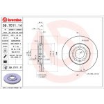 Brzdový kotouč BREMBO 09.7011.11 (09701111) | Zboží Auto