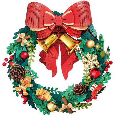 ROBOTIME Rolife Svítící 3D dřevěné puzzle Adventní věnec 252 ks – Zbozi.Blesk.cz