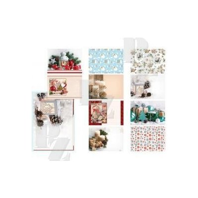 Vánoční obálky C5 mix motivů 20ks v balení, MFP Paper – Zboží Dáma