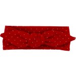 Dětská čelenka s mašlí červená s puntíkem – Zboží Dáma