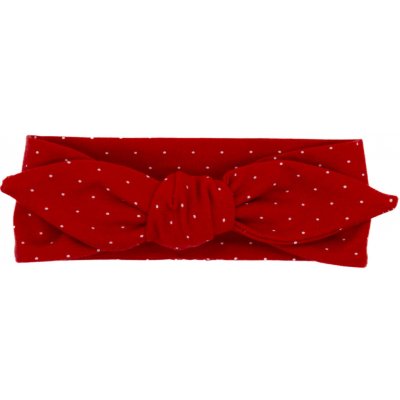 Dětská čelenka s mašlí červená s puntíkem – Zboží Dáma
