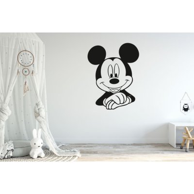 Lepy.cz Samolepka na zeď Mickey Mouse rozměry (šířka x výška): 50x64cm Barevná varianta: Černá