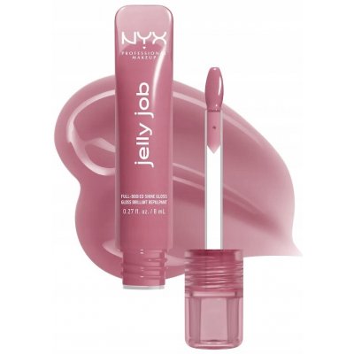 NYX Jelly Job lesk na rty s vysokým leskem 07 Jelly Blushin 8 ml – Sleviste.cz
