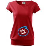 Bezvatriko tričko Baby Inside červená – Zboží Dáma
