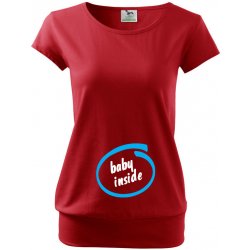 Bezvatriko tričko Baby Inside červená