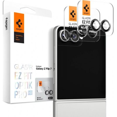 Spigen Glass tR EZ Fit Optik Pro HD 2 Pack Black Samsung Galaxy Z Flip 7 AGL09587 – Zboží Živě