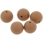 Natana silikonové korálky hnědá latte 19 mm 5 ks – Hledejceny.cz
