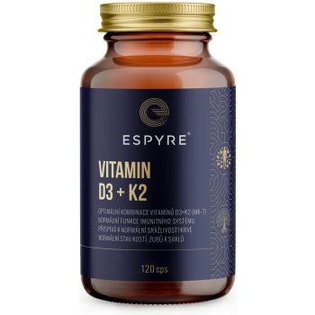 Espyre Vitamin D3 + K2 120 kapslí od 329 Kč - Heureka.cz