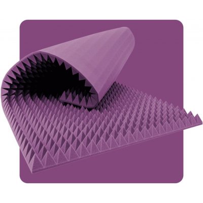 Akustický panel pěna Pyramida 200×100 cm 4 cm fialový – Hledejceny.cz