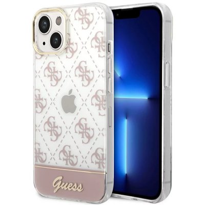 Pouzdro Guess iPhone 14 Plus 4G Pattern Script růžové – Hledejceny.cz