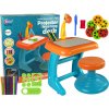 Interaktivní hračky mamido Dětský interaktivní stoleček a židlička modro oranžový