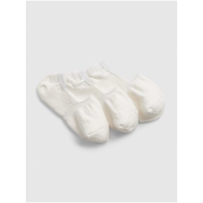 GAP Sada tří párů pánských neviditelných ponožek v bílé