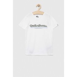 Quiksilver dětské bavlněné tričko bílá s potiskem