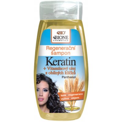 BC Bione Cosmetics Keratin regenerační šampon Obilné klíčky 260 ml – Zboží Mobilmania