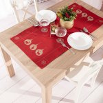 Mybesthome Vánoční ubrus - běhoun RENIFER červená 50x100 cm – Sleviste.cz