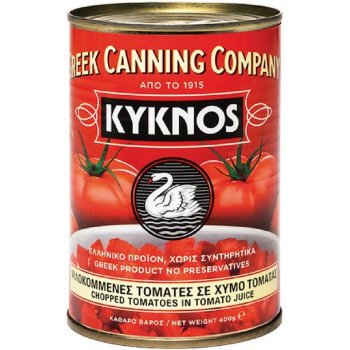 Kyknos Krájená rajčata v rajčatové šťávě 400 g plech