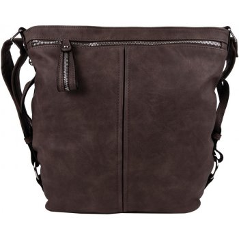 Mahel moderní velká crossbody kabelka 74-MH tmavá taupe