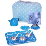 Bigjigs Toys čajový set v kufříku modrý puntíkovaný – Zboží Dáma Bigjigs Toys čajový set v kufříku modrý puntíkovaný – Zboží Dáma