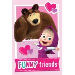 Jerry Fabrics fleecová deka Máša a medvěd Friends – Zboží Mobilmania