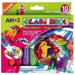 Barvy na sklo sada 10 barev 10,5ml + šablony a fólie – Zboží Dáma Barvy na sklo sada 10 barev 10,5ml + šablony a fólie – Zboží Dáma