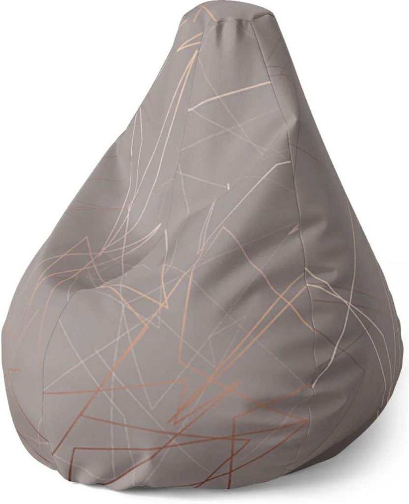 Sablio Sedací vak Pear Trojúhelníková abstrakce 70 x 95 x 15 cm