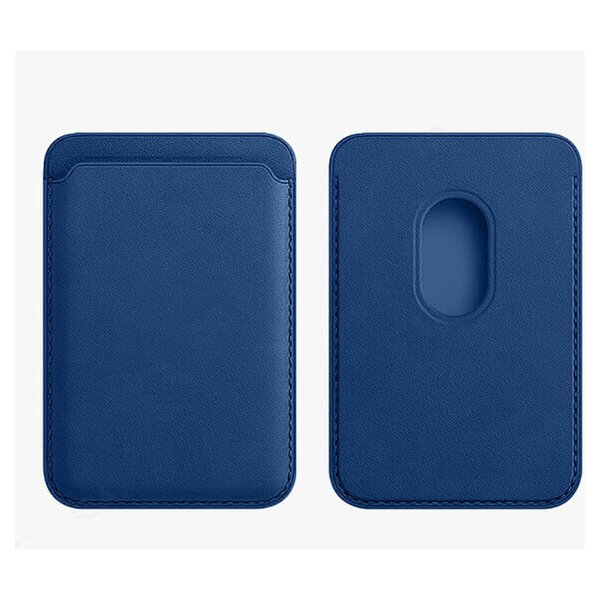 Pouzdro a kryt na mobilní telefon Pouzdro SES Luxusní magnetické na kreditní karty Apple iPhone 13 - modré ekokůže