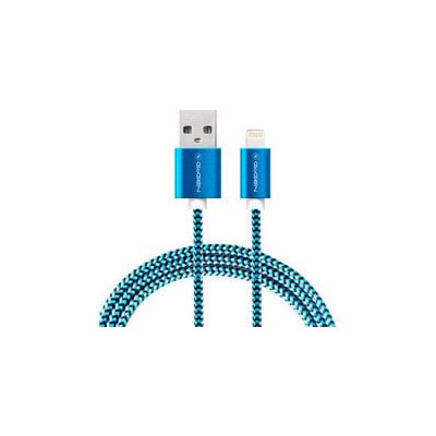 GoGEN LIGHTN100MM26 USB / lightning, opletený, 1m, modrý – Zboží Mobilmania
